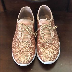 Rose Gold Shimmer Sneakers